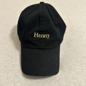 KBETHOS Classics Henny Embroidered Dad Hat Black Gold Adjustable Strapback Cap